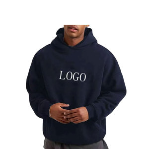 Sweat-shirts à capuche double, coupe courte et ample, en coton mélangé de qualité supérieure, séchage rapide, pour hommes - Product Image 4