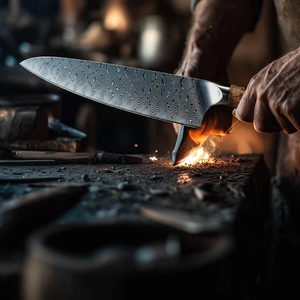 High Quality Damascus Steel <b>Kitchen</b> Chef Knife for Outdoor <b>Camping</b> Hunting Hand Forged Eco-Friendly Dishwasher Safe - Product Image 5