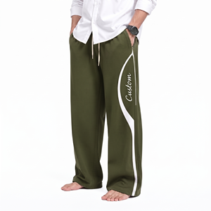 Men's Oversized <b>Jogger</b> Pants Custom Logo Streetwear Casual <b>Trousers</b> Wholesale Manufacturer Solid Olive Green <b>Jogger</b> For Men - Product Image 2