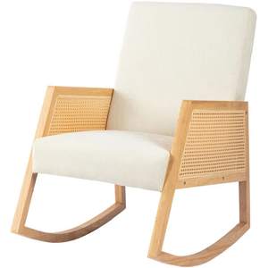 Silla Mecedora de Madera de Teca Sólida con Respaldo Alto, Cómoda y Relajante, Muebles de Exterior para Proyectos Hoteleros - Product Image 4