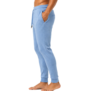 Custom <b>Mens</b> <b>Slim</b> <b>Fit</b> Waffle Knit Pants Casual Textured Trousers Elastic Waist Drawstring Lightweight Sports <b>Jogger</b> Bottoms <b>Mens</b> - Product Image 2