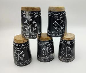 Cuerno Vikingo para Beber, Tallado a Mano, Estilo Medieval, Ideal para Bebidas Frías como Cerveza, Sidra o Hidromiel - Product Image 1