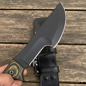 Cuchillo de Caza Premium BWK Forest Tracker, 62 HRC, Multiusos, Mango de 12.5 Pulgadas, Funda de Cuero con Agarre Rugoso, Acero de Damasco Forjado a Mano - Product Image 3