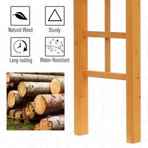 7 ft giardino in legno pergolato arco traliccio con pannello laterale in abete naturale per le viti rampicanti arancioni all'aperto - Product Image 5