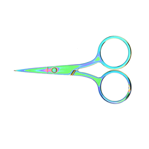Mini ciseaux de toilettage en acier inoxydable à pointe incurvée pour sourcils, cils, poils de nez et barbe, outil de beauté et de maquillage, couleur personnalisée - Product Image 3