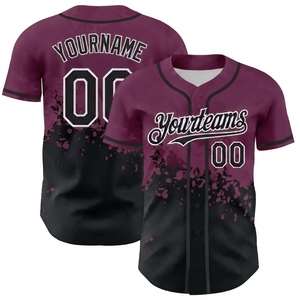 Maillot de baseball unisexe respirant et à séchage rapide 100 % polyester personnalisable, absorbant la transpiration, imprimé football - Product Image 1