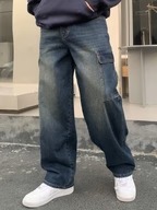 Premium Designer Branded Men's Casual Jeans Summer Spring Wide Leg Eco-Friendly Loose Fit Cotton Denim - Product Image 4