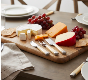 Juego de 4 Cuchillos para Queso con Hoja de Acero Inoxidable, Mango de Crema, Espátula, Tenedor y Rebanador, Herramientas para Queso para Uso en Cocina - Product Image 5