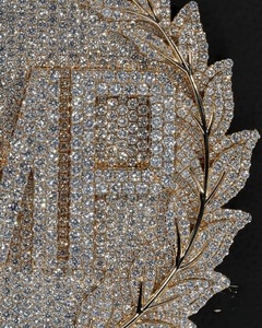 Iced Out Moissanite Champion <b>Pendant</b> Gold Filled Hip Hop Men's Theme Charm Jewelry Custom <b>Initial</b> Letter Circle Two Tone <b>Pendant</b> - Product Image 6
