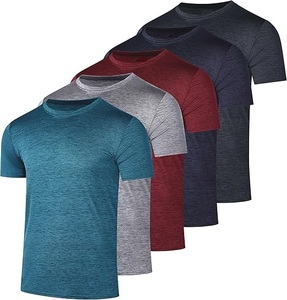เสื้อยืดออกกำลังกายผู้ชายแบบสปอร์ตแห้งเร็ว คอวี แขนสั้น ผ้าโพลีเอสเตอร์ 100% สำหรับฟิตเนส วิ่ง ยิม ออกกำลังกาย ปี 2026 - Product Image 5