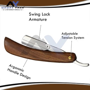 Professional MAMAZ YARA Stainless Steel Swing Lock Straight <b>Razor</b> Single Blade Close Shave Barber Shavette for <b>Men</b> Salon Groom - Product Image 2