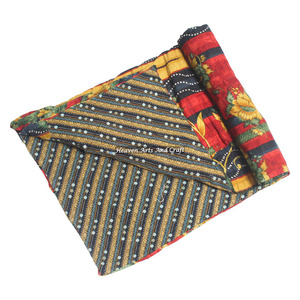 Indian Kantha Quilts Blankets 100% Cotton Handmade Indian Reversible Hand <b>Stitched</b> Heavy <b>Throw</b> Old Sari Blanket Patch Work Heavy - Product Image 2