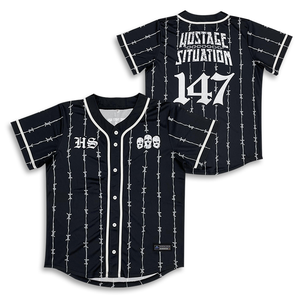 Uniforme de Béisbol Personalizado Sublimado para Equipos Juveniles, Camiseta de Béisbol Negra Lisa con Logotipo Bordado - Product Image 3