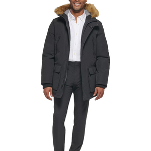 Professional Manufacturer Men Outdoor Winter <b>Parkas</b> With Custom Logo & Design Men <b>Parkas</b> With Faux Fur & Pockets - Product Image 3