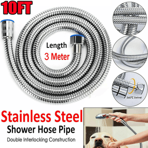 Tubo Flessibile Durevole per Doccia 3M/118mm, Tubo in Ottone Flessibile da 1,5m per Applicazioni Idriche in Bagno (Soffione Doccia Non Incluso) - Product Image 1
