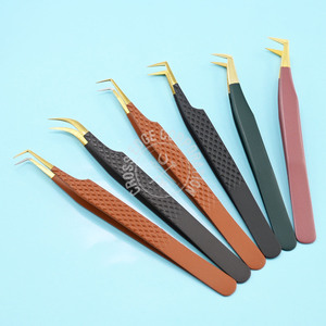 Professional Eyelash Extension Volume Tweezers Lash Extension Tweezer for Lash Isolation 90 Degree Stainless Steel - Product Image 1