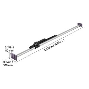 Barre de stabilisation de cargaison robuste à cliquet, réglable de 59 à 73 pouces, en acier, avec patins antidérapants, accessoires de contrôle de cargaison - Product Image 6