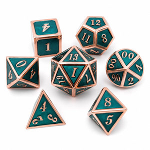 Ensemble de dés en métal personnalisés en édition limitée pour les conventions de jeux et les événements de jeux de rôle – Gravure thématique, emballage en boîte de velours, OEM - Product Image 3