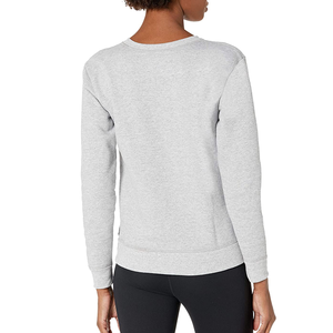 Sudadera personalizada al por mayor, sudaderas con capucha de forro polar de alta calidad para mujer, personalización con impresión, sudadera de cuello redondo de algodón liso. - Product Image 6