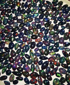 Ópalo Etíope Negro Natural Cabujón Welo, Ópalo de Fuego, Gema Suelta, Ópalo AAA, Piedra de Joyería de Fuego, Venta al por Mayor, Proveedor a Granel - Product Image 2