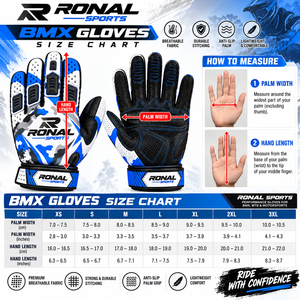 Ronal Sports Full <b>Finger</b> Racing Gloves Motocross Breathable PU Non-Slip Outdoor Unisex Sublimation Print Printed Sports - Product Image 6
