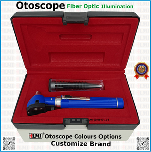 Ensemble d'instruments d'otoscopie à fibre optique haute performance bleu, certifié CE, garantie de 3 ans pour clinique - Product Image 3