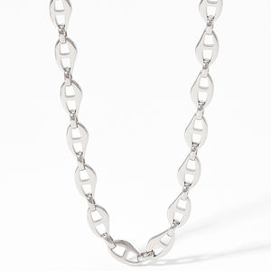 BJ0214, chapado en oro Real de alta calidad, Hip Hops, nariz de cerdo, collar de cadena de 7mm, cadena de eslabones de café de acero inoxidable - Product Image 5