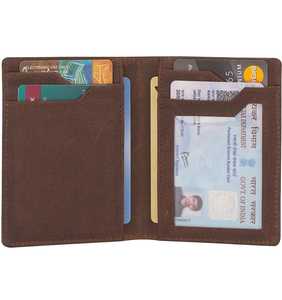 ASHIPO Genuine Leather Minimalist <b>Card</b> Holder RFID Protected Credit <b>Card</b> Storage No Closure Black - Product Image 4