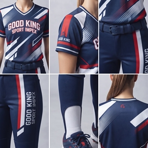 ชุดซอฟต์บอลหญิงแบบกำหนดเอง เสื้อเจอร์ซีย์ฟастพิทช์แบบซับลิเมชั่น กางเกง ชุดทีมส่วนตัว ผู้ผลิต OEM ขายส่ง Alibaba Sports - Product Image 6