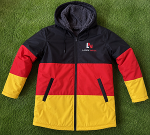 Chaqueta Parka Personalizada con la Bandera de Alemania, Impermeable, Cortavientos, Forrada de Forro Polar, con Capucha, Abrigo Largo para Natación, Surf y Deportes al Aire Libre - Product Image 6