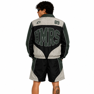 Nouvelle conception, qualité supérieure, survêtement d'été personnalisé avec logo, veste de sport légère en nylon, ensemble court coupe-vent 2 pièces pour hommes avec sweats à capuche - Product Image 2