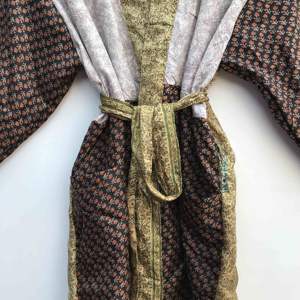 Kimono de seda india vintage con cinturón para mujer, túnica maxi, ropa de dormir, para damas de honor, maternidad, bohemio, bata de baño, vestido de verano suave con abertura frontal - Product Image 4