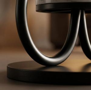 Modern Round Console <b>Table</b> with <b>Marble</b> <b>Top</b> and Metal Pedestal Base for Living Room Furniture - Product Image 5