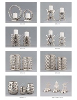Ensemble de bougeoirs en métal aluminium pour bougies chauffe-plat, design moderne, fait main, écologique, durable, résistant à la chaleur, pour décorations de Noël, Pâques et mariage