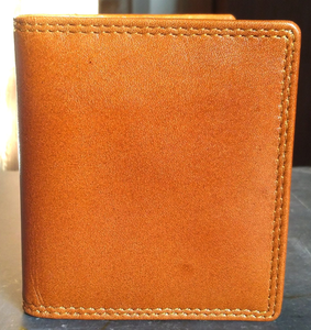 กระเป๋าสตางค์ผู้ชายแบบพับสองตอน ป้องกัน RFID หนังแท้คุณภาพพรีเมียม ลายสั่งทำพิเศษ สีน้ำตาล สำหรับใส่บัตรเครดิต - Product Image 1