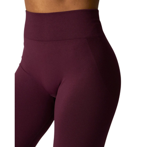 High Elastic Waist Solid Color Seamless Yoga Leggings Full Length <b>Women's</b> Fitness Pants Stretchy Spandex/Nylon Eco-Friendly - Product Image 3