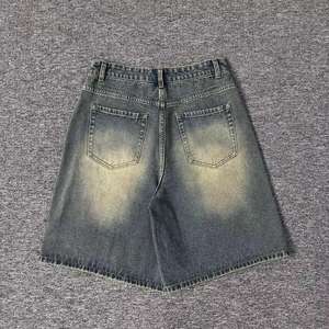 Shorts en jean amples vintage pour homme, style streetwear d'été, coupe décontractée, jorts tendance - Product Image 6
