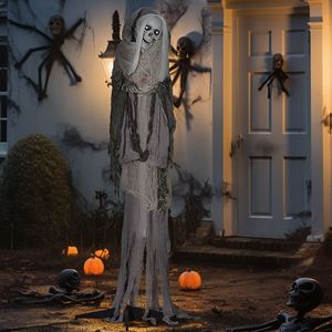 Scheletro di Strega Animatronico per Halloween da 74 Pollici, Decorazione da Esterno con Suono e Movimento, Accessorio Animato per Decorazioni Luminose - Product Image 2