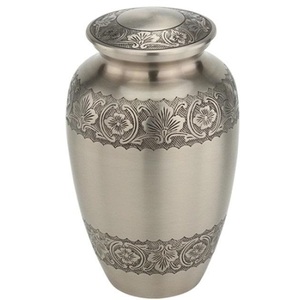 Urna Funeraria de Estilo Vintage para Cenizas Humanas Adultas con Acabado Liso y Decoración Artística Hecha a Mano - Product Image 1