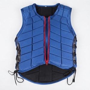 Chaleco de Protección Acolchado para Montar a Caballo con Cierre Frontal y Cordones Laterales Ajustables para Entrenamiento Ecuestre - Product Image 4