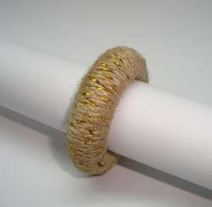 Anillo de Servilleta Ecológico con Tela de Yute, Anillos de Servilleta para Boda, Diseño Clásico, Forma Redonda, Artesanía N S Tomar - Product Image 3