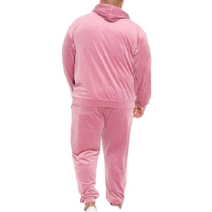 2025 New Custom Men's <b>Velour</b> Jogging Sweatsuit Plain Two-Piece Set Embroidered <b>Hoodie</b> and Sweatpants for Winter - Product Image 5