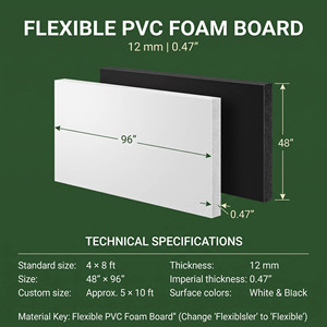 Espuma de PVC Expandida Rígida PIMA de 1/2" (12 mm), Resistente al Agua y a los Rayos UV, Letras Dimensionales, Tablero de Señalización Arquitectónica para CNC - Product Image 1