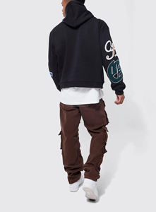 Sudadera con capucha en relieve de algodón personalizada, ropa de hombre con logotipo impreso, Sudadera con capucha en relieve 3D OEM, sudaderas con capucha en relieve de talla grande, diseño único - Product Image 3