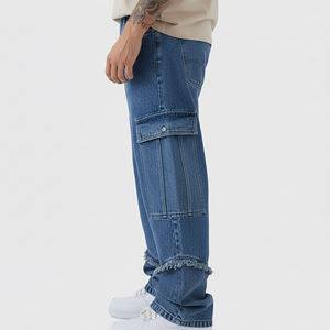 Pantalones Vaqueros Cargo Holgados con Logotipo Personalizado para Hombre, Pantalones Utilitarios con Múltiples Bolsillos, Estilo Urbano, Fabricante OEM - Product Image 2