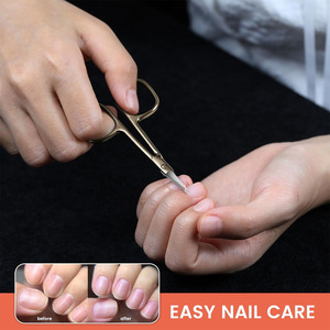 Ciseaux à cuticules de précision en acier inoxydable, pointe incurvée extra-affûtée, ciseaux de manucure beauté - Product Image 4