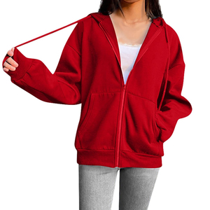 Sudadera con Capucha para Mujer, Otoño-Invierno, con Cierre y Técnica de Bordado, Buena Calidad, Transpirable, para Adolescentes - Product Image 3