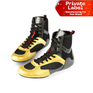 Zapatos de Boxeo Ergonómicos con Soporte de Arco Flexible, Botas de Combate de Perfil Bajo, Zapatos de Boxeo Planos para Equilibrio y Sparring - Product Image 1
