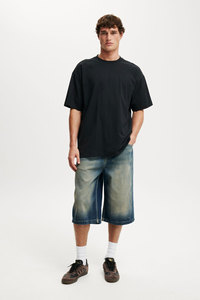 T-shirts Homme Oversize à Épaules Tombantes en Coton Personnalisables avec Logo – Vente en Gros OEM ODM – T-shirts Noirs Oversize à Manches Courtes et Col Rond pour Homme - Product Image 5