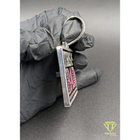 Collier de luxe Hip Hop avec pendentif 'THIS IS BAD' en moissanite et diamants, style 'Iced Out', bijou scintillant, cadeau